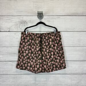 Prodigy Clothing Co Men's Green & Pink Palm Tree Swim Trunks Size 3XL